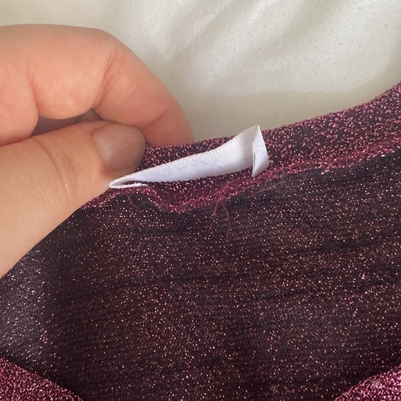 Alix red glitter bodysuit, size M - Picture 4 of 8